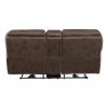 Plush Modern Living Room Sofa Set 2pc Power Reclining Sofa and Loveseat