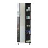 Urano Mirror Linen Cabinet, Four Interior Shelves, Five External Shelves -Black