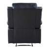 Black Power Recliner with Pillow Top Arms