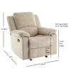 Tate Sand Microfiber Glider Recliner