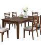 Contemporary Style 1pc Dining Table w 6 Drawers Rectangle Table Cherry Brown Finish Kitchen Dining Room