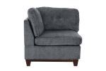 Modular Living Room Furniture Corner Wedge Ash Chenille Fabric 1pc Cushion Wedge Sofa Couch.