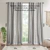 Cotton Printed Curtain Panel with Chenille Stripe and Lining(Only 1 Pc Panel)