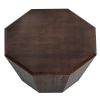 31.5 "Octagonal Black walnut Rubber wood Coffee Table, Coffee Table, Living Room Bedroom