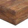 36" Handcrafted Farmhouse Coffee Table, Geometric Angled Square, 1 Drawer, Walnut Wood