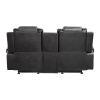 Modern Luxury Living Room Sofa Set 3pc Reclining Sofa Loveseat Glider Reclining Chair Formal Furniture Premium Faux Leather Upholstery Comfortable Two