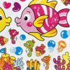 Cartoon Fish-2 - Wall Decals Stickers Appliques Home Decor