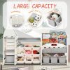 Kids Bookshelf Toy Storage Organizer with 17 Bins and 5 Bookshelves