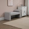 COOLMORE Modern Ottoman Bench, Bed stool made of loop gauze, End Bed Bench, Footrest for Bedroom, Living Room, End of Bed, Hallway