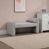 COOLMORE Modern Ottoman Bench, Bed stool made of loop gauze, End Bed Bench, Footrest for Bedroom, Living Room, End of Bed, Hallway