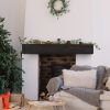 60" Rustic Wood Fireplace Mantel,Wall-Mounted & Floating Shelf