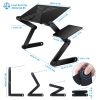 Foldable Laptop Table Bed Notebook Desk with Mouse Board Aluminum Alloy Breakfast Snacking Tray for Home Office Travel Use