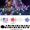 1pc, Flag String Lights, 4th Of July Memorial Day American Flag Stars Decoration String Lights, Battery Operated With Multi-Function Remote Lights