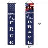 1set/2pcs; American Flag Patriotic Soldier Porch Sign Banners; Patriotic Decoration For Memorial Day-4th Of July; Independence Day Veterans Day Labor