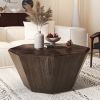 31.5 "Octagonal Black walnut Rubber wood Coffee Table, Coffee Table, Living Room Bedroom