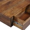 36" Handcrafted Farmhouse Coffee Table, Geometric Angled Square, 1 Drawer, Walnut Wood