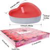 50Packs Heart Shaped Tealight Candles(25 x 2 layers),Romantic Love Unscented Tea Lights Candles