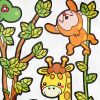 Giraffe Friends - Large Wall Decals Stickers Appliques Home Decor