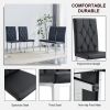 2 piece dining chair, modern style kitchen upholstered high back, metal leg office chair, suitable for dining room, office, restaurant.