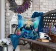 Manatee Throw Pillow Machine Washable, Indoor Outdoor Decorative Pillow 18Hx18W