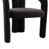 COOLMORE Contemporary Designed Velvet Fabric Upholstered Accent/Dining Chair /Barrel Side Chairs Kitchen Armchair for Living Room set of 2 (Black Velv