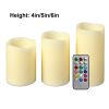 3Pcs Flameless Candles Votive Candles Wireless Battery Operated LED Flickering Candles w/Remote