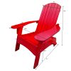 Outdoor or indoor Wood Adirondack chair with an hole to hold umbrella on the arm ,red