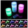 3Pcs Flameless Candles Votive Candles Wireless Battery Operated LED Flickering Candles w/Remote