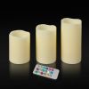 3Pcs Flameless Candles Votive Candles Wireless Battery Operated LED Flickering Candles w/Remote