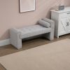 COOLMORE Modern Ottoman Bench, Bed stool made of loop gauze, End Bed Bench, Footrest for Bedroom, Living Room, End of Bed, Hallway