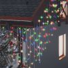 LED Curtain Icicle Lights 393.7" 400 LED Colorful 8 Function