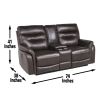 Fortuna - 3 Piece Dual Power Reclining Set - Coffee