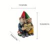 1pc Garden Gnome Couple Statue, Resin Couple In Love Gnome Ornamen, Statue For Micro Landscape Flowerpot Lawn Yard Garden Fish Tank Bonsai Decoration