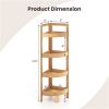 Bamboo bathroom rack, bathroom storage rack with 4 layers Storage Space