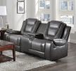 Modern Luxury Living Room Sofa Set 2pc Reclining Sofa Loveseat