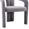 COOLMORE Contemporary Designed Velvet Fabric Upholstered Accent/Dining Chair /Barrel Side Chairs Kitchen Armchair for Living Room set of 2 (Gray Velve