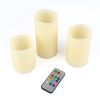 3Pcs Flameless Candles Votive Candles Wireless Battery Operated LED Flickering Candles w/Remote