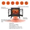 24 inch 3D Flame Electric Infrared Quartz Fireplace Stove with remote control