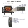 24 inch 3D Flame Electric Infrared Quartz Fireplace Stove with remote control