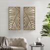 Two-tone 2-piece Wood Panel Wall Decor Set