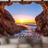 Nature Cave Wall Tapestry Beach Landscape Decorative Tapestry Backdrop; 51x70 inch