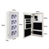 Free shipping Jewelry Organizer Wall/Door Mounted Lockable Jewelry Cabinet with Mirror Space Saving Jewelry Storage Cabinet