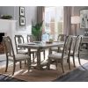 Beige and Weathered Oak Open Back Side Chairs (Set of 2)