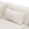 143.7" Upholstered Sofa, 2 Chaise Lounge and 5 Back Pillows, Beige