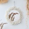 1pc, Boho Macrame Round Mirror - Woven Wall Hanging for Apartment, Home, Bedroom, Living Room Decor