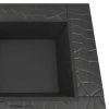 Garden Fire Pit with Poker 31.9"x31.9"x18.5" XXL Steel