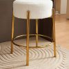 24" Tall, Round Bar Stools, Set of 2 - Contemporary upholstered dining stools for kitchens