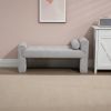 COOLMORE Modern Ottoman Bench, Bed stool made of loop gauze, End Bed Bench, Footrest for Bedroom, Living Room, End of Bed, Hallway