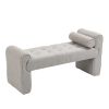 COOLMORE Modern Ottoman Bench, Bed stool made of loop gauze, End Bed Bench, Footrest for Bedroom, Living Room, End of Bed, Hallway