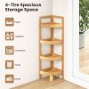 Bamboo bathroom rack, bathroom storage rack with 4 layers Storage Space